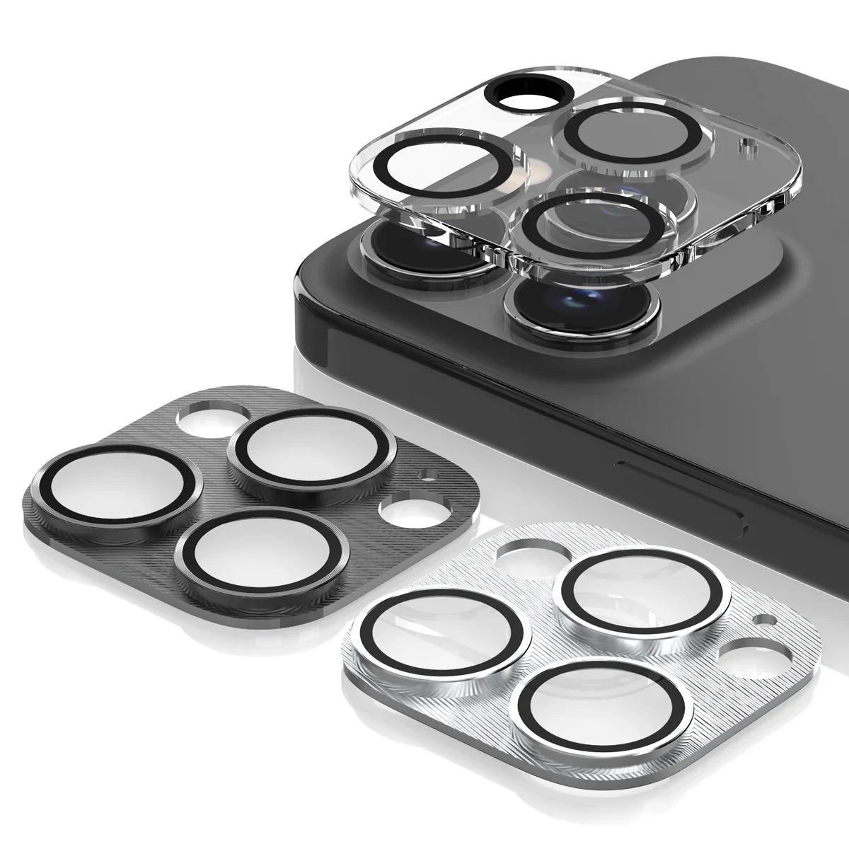 Araree C-Sub Core MB Camera Lense Protector Tempered Glass With Metal Base For iPhone 15 Pro / 15 Pro Max - Black - Tashqila Araree C-Sub Core MB Camera Lense Protector Tempered Glass With Metal Base For iPhone 15 Pro / 15 Pro Max - Black - Tashqila
